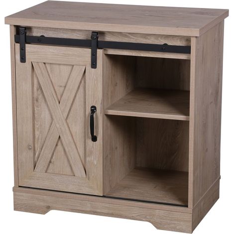 Commode 1 porte coulissante design rustique NEW YORK (1/3)