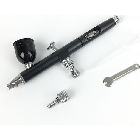 Kit aérographe double action 0,3 mm pour maquillage beauté, tatouage, décoration de gâteaux (1/5)