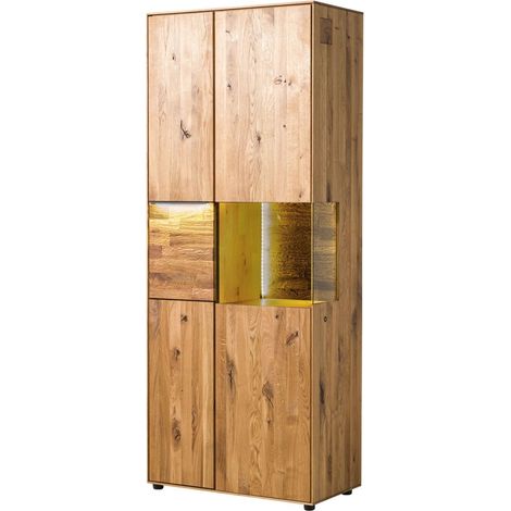 Schrank Wildeiche 80x43x200 natur geölt WIEN 240 (1/4)