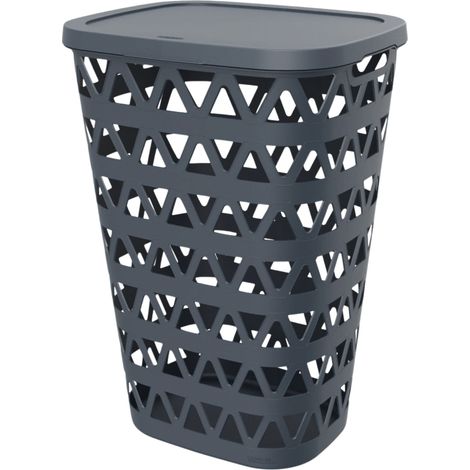 Cesta de ropa Oceana Curver color antracita, 55 l (1/5)
