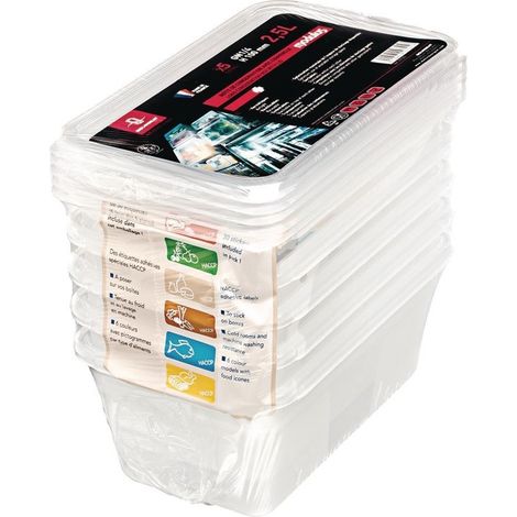 Boîte de stockage GN1/4 Modulus utilisation intensive 3,5L (Lot de 5) - 265 x 163 x 150 mm - MATFER BOURGEAT (1/2)