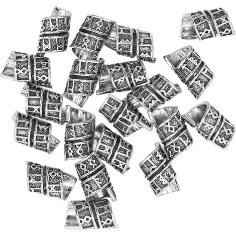 20 Perles en Bois pour Dreadlocks à Trou Large, Idéales pour Barbe et Cheveux - Accessoire DIY Créatif (1/5)