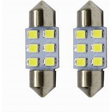 Trade Shop - Lampadine Posizione Maxtech Sv8.5-3528 31mm 12v 6led Lampadine Ultra Luminose 6000k - (1/2)