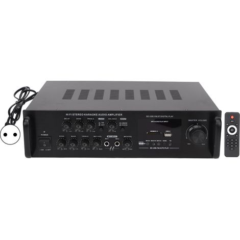 Amplificateur audio 6188BT 12 V Karaoké Haute Puissance Home Cinéma Bluetooth Lecteur de cartes Norme européenne 220 V (1/5)