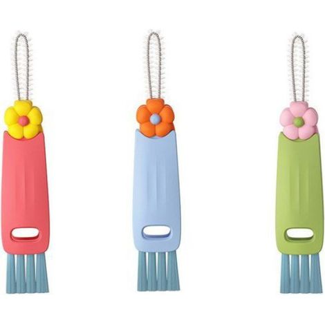 Brosse De Nettoyage - 3 Pièces - Flexible Et Ergonomique - Pour Tasse Bouteille Évier Cuisine Salle De Bain - Ensemble Multifonctionnel (1/5)