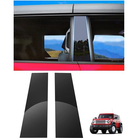 Zwei Fensterrahmenaufkleber, passend für Ford Bronco Fahrzeuge im Alter von 21-24 Jahren. (1/4)