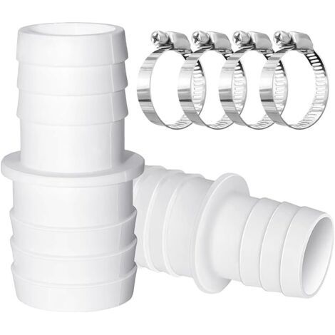 Pair Lot de 2, raccords de tuyau, avec colliers de serrage,adaptateur de tuyau de piscine (2 x 32 mm) (1/5)