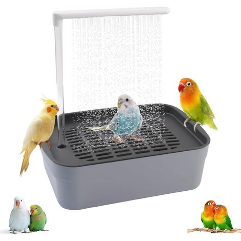 Douche à Oiseaux, Douche pour perroquets, Baignoire Automatique Oiseaux, Baignoire Multifonction avec Circulation de l'eau – Douche autonettoyante, Douche d'oiseaux, Douche Perroquet (1/5)