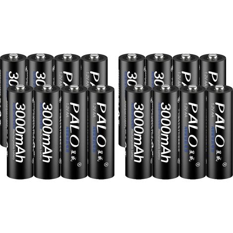 Wiederaufladbares Batterieladegerät, 3000mAh Kapazität, Smart LCD-Display, 16 Stück AA-Batterie, 1,2V-a (1/2)