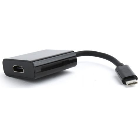 A-CM-HDMIF-01 Cable Adaptateur Gembird USB type C vers HDMI 15cm (Noir) (1/2)