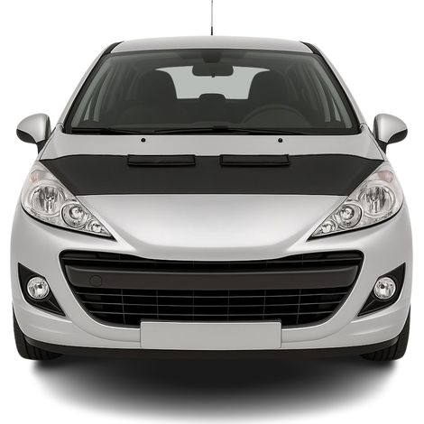Protège Capot compatible avec Peugeot 207 2006 à 2014, Bra de Capot Protection, Noir (1/5)