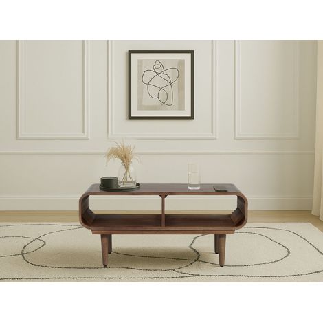 BOBOCHIC - Table basse 90 cm BRUNE bois massif de manguier (1/5)