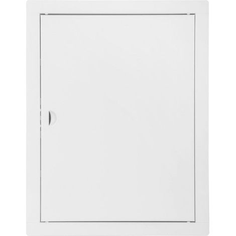 Trappe de visite en métal blanc 40x50 cm – Revêtement en poudre – Accès facile pour compteurs et cheminées – Utilisation professionnelle – Jardibricodeco