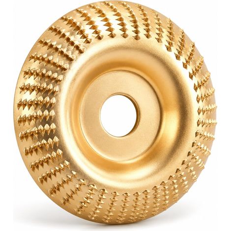 Disques de sculpture sur bois pour meuleuse, disque de meulage Acier à haute teneur en carbone, doré, convient aux meuleuses d'angle de 10,2 cm, pour façonner, couper, sculpter (1/4)