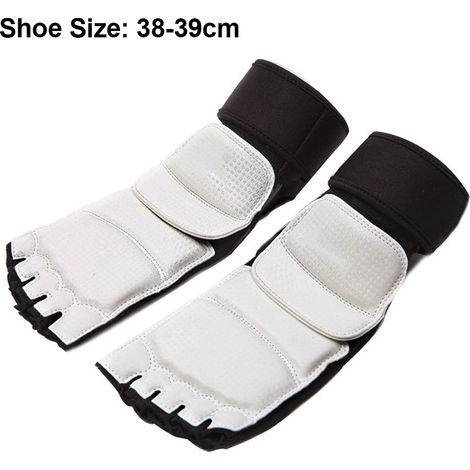 Protège-Pieds - Taekwondo Boxe Arts Martiaux Muay Thai Kung Fu - Semi-Doigts Respirants Ajustables - Pour Adultes et Enfants - Paire (1/5)