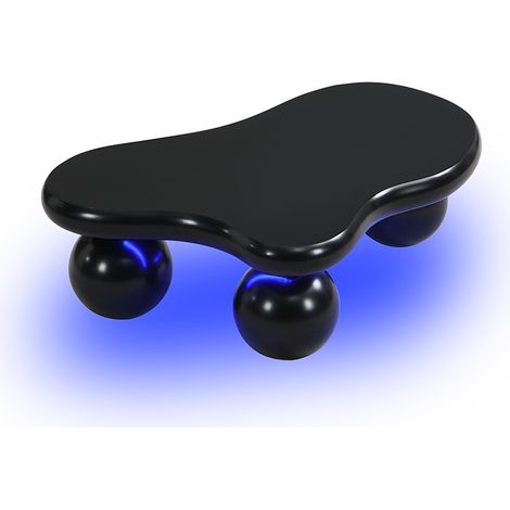 Mesa de centro con LED 16 colores en forma de nube 95 x 62,5 x 32 cm MDF negro HOMVRA (1/5)