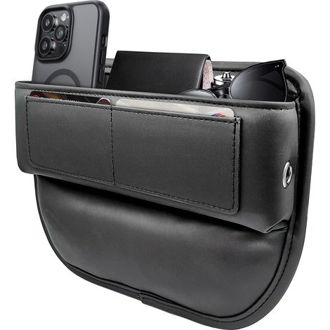 Organizer für den Platzhalter im Vordersitz (1 Stück), universell, Premium-Leder, schwarz. (1/5)