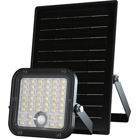 FARO LED SOLARE 30W CON SENSORE PIR E TELECOMANDO CCT 4000K+6000K IP65 - Luce FREDDA (1/5)