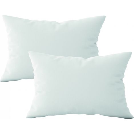 Lot de 2 oreillers, coussins de garnissage rectangulaires - 40 x 60 cm - Blanc - Vivezen