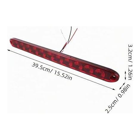 Brake Light Led Car Third Brake Light Universal 11 Leds Red Strip Light Rear Waterproof Shockproof Suv Truck Trailer Night Driving (1/4)