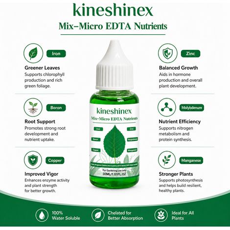Kineshinex Plant Complex Nutrient Solution ist ein konzentrierter Flüssigdünger, der mehrere chelatierte Elemente zuführt und das Vergilben der Blätter verhindert. (1/5)