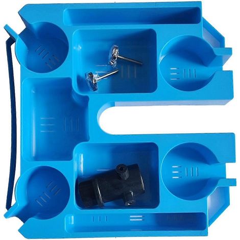 Plateau de table réglable pour parasol de plage extérieur, compatible avec les parasols à mât de 1,8 à 3,8 cm (0,7 à 1,5 pouce), bleu (1/4)