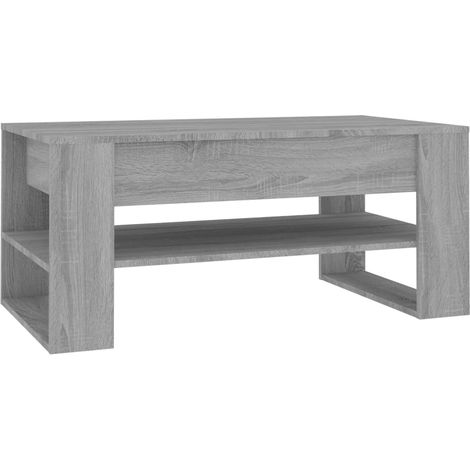 Tavolino con ripiani 102 x 55 x 45 cm in legno ingegnerizzato grigio DEC039999