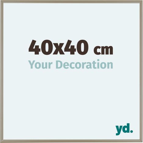 yd. - Cadre photo 40x40 - Champagne - Aluminium - Kent
