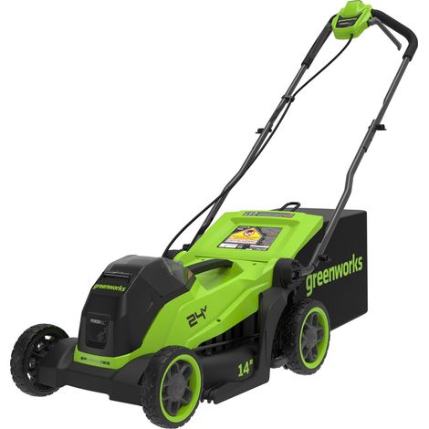 24V Tondeuse à Gazon, Largeur de Coupe 36 cm, Jusqu’à 400 m², bac de ramassage 40 L, réglage Central de la Hauteur de Coupe en 6 Positions 20–80 mm, sans Batterie ni Chargeur – LM3612 (1/5)