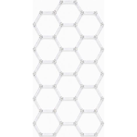 Éclairage LED Hexagonal Garage 480W, Kit Plafonnier Nid d’Abeille Modulaire, Luminaire Haute Luminosité pour Lavage Auto, Detailing, Atelier, Car Wash et Showroom, Module 46 cm avec Connecteurs et Acc