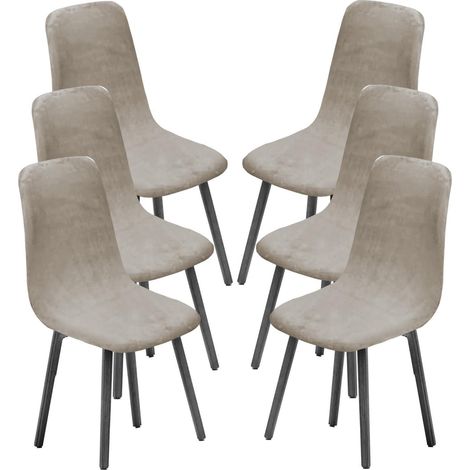 Esszimmerstuhlbezüge im 6er-Set, Mid-Century-Modern-Stil, gepolstert, dehnbar (1/5)