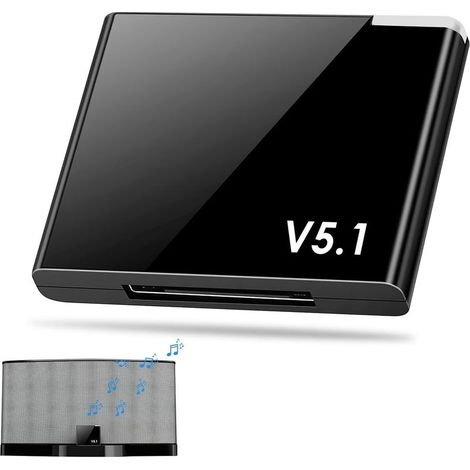 Récepteur Bluetooth 5.1 à 30 Broches Adaptateur Voiture, Adaptateur pour Chaine Hi Fi, Bose Sound Dock et Autres Stations d'accueil (1/5)