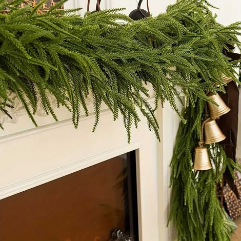 Guirlande De Pin De Norfold - 270 Cm - Vert - Pour Décoration Intérieure Noël Cheminée Table Mur Escalier (1/5)