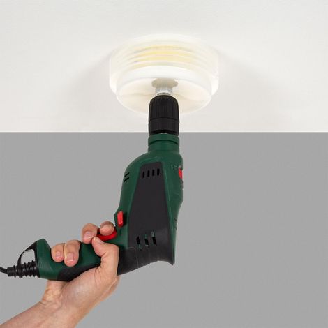 Corona Perforadora para Downlight con Recoge Polvo Varios Diámetros Amarillo