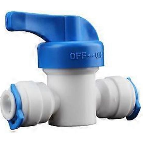 Vanne d'arrêt en ligne de 6,4 mm pour système de filtration d'eau par osmose inverse 1/4 (1/3)