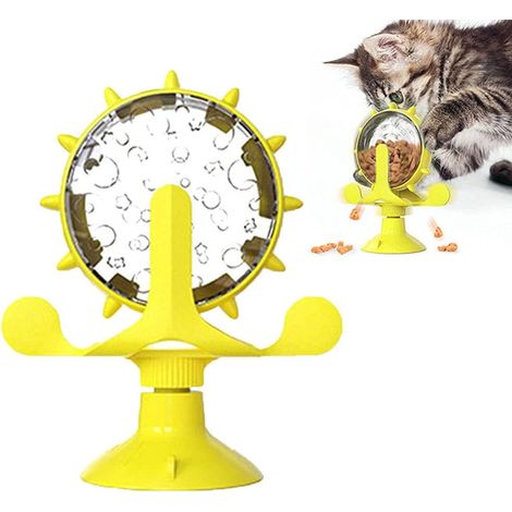 Jouet pour Chat Moulin à Vent,Tourne-disque Jouet,Jouet Tourbillonnant Chat,Jouet Distributeur de Nourriture,Jouet Chat Interactif pour Chats D'intérieur,Cadeau pour Chats (1/5)