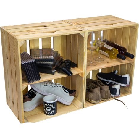 2er set Holzkiste Johanna Natur Quer (1/5)