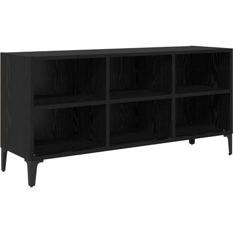 Black Oak TV Stand Black Oak Particle board Standard vidaXL (1/5)