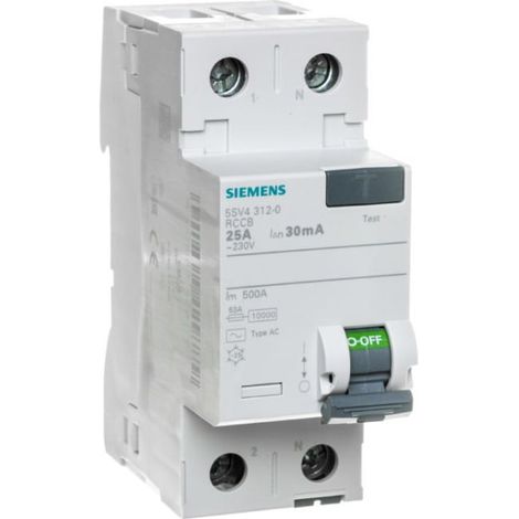 Interruttore differenziale 2P 25A 0,03A Tipo AC 30mA 230V SENTRON 5SV4312-0
