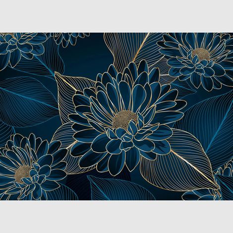 Papier peint intissé - Chrysanthèmes - 375x270 cm (1/5)