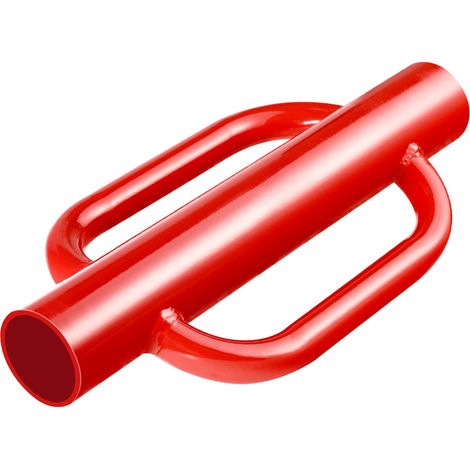 Mophorn Battipali per Recinti con Manici, Battipalo per Pali a T con Diametro interno 104,4mm Battipalo Manuale in Acciaio al Carbonio per Impieghi Gravosi 10,1 kg per Canale a U, Palo di Legno, Rosso