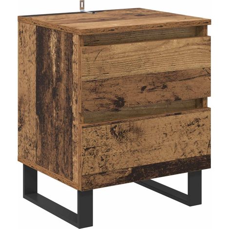 Maison Exclusive - Nachttisch mit Schubladen Altholz 40 x 35 x 50