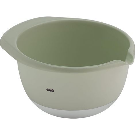Bol mélangeur en plastique 2,8 l fond antidérapant stabilité parfaite au mélange lèvre de bec intégrée pour un versement précis et propre lave-vaisselle vert gris (1/2)