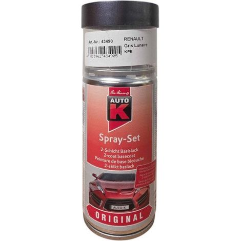 Bombe de peinture pour carrosserie - Renault - KPE Gris lunaire - 150 ml - Auto K