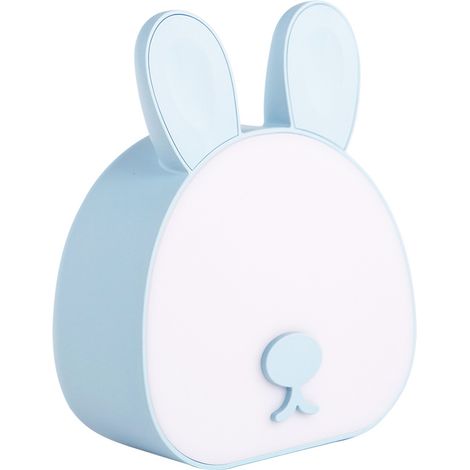 Lampe de chevet LED rechargeable tactile bleue mignonne de 2 W, en forme de lapin, un excellent cadeau pour les enfants (1/4)