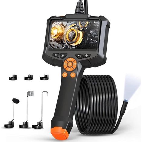 Industrielle Endoskopkamera 10 Meter Digitales Boroskop Kanalinspektionskamera Endoskopkamera 1080p HD Wasserdichte Kamera 6 4 mm IP67 4 3 Zoll 6,4 mm (1/5)