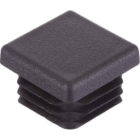 16 tappi terminali quadrati scanalati di tutte le dimensioni per gambe tubolari di mobili, tavoli e sedie (20 mm, neri) (1/5)