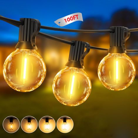 Guirlande Lumineuse Guinguette Extérieur LED 20M/65.5FT Ampoules G40 Exterieure Lumiere Jardin IP44 Imperméable Guirlandes Terrasse Lumineuses Connectable Pergola Balcon Mariage Extérieur Décoration (1/5)