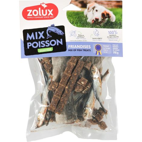 Friandises naturelles mix au Poisson 190 g pour chien - zolux