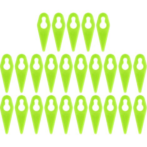 Lot de 25 lames de coupe vertes pour débroussailleuse, accessoires de rechange en plastique pour tondeuse à gazon. (1/5)